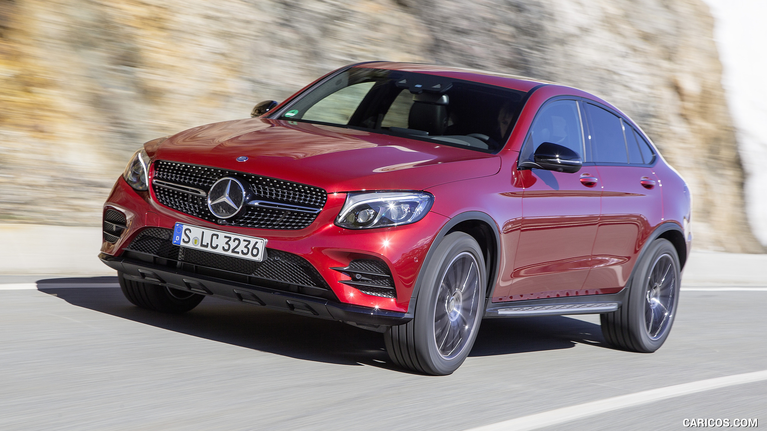 2017 Mercedes-Benz GLC 350 d Coupe (Diesel; Color: Hyacinth Red) - Front Three-Quarter, #63 of 144
