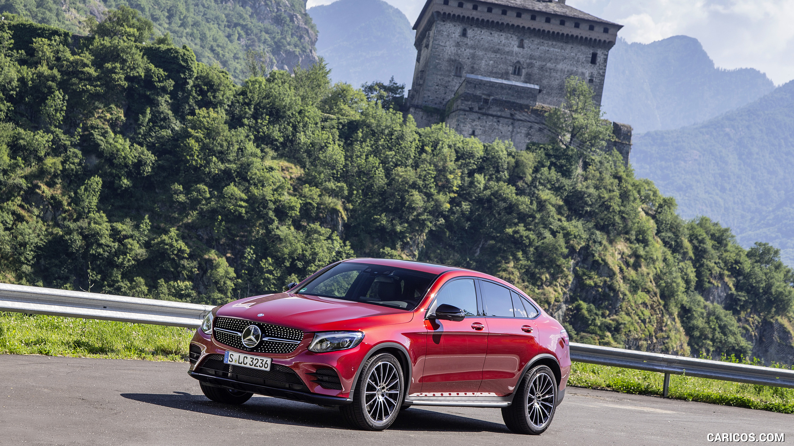 2017 Mercedes-Benz GLC 350 d Coupe (Diesel; Color: Hyacinth Red) - Front Three-Quarter, #71 of 144