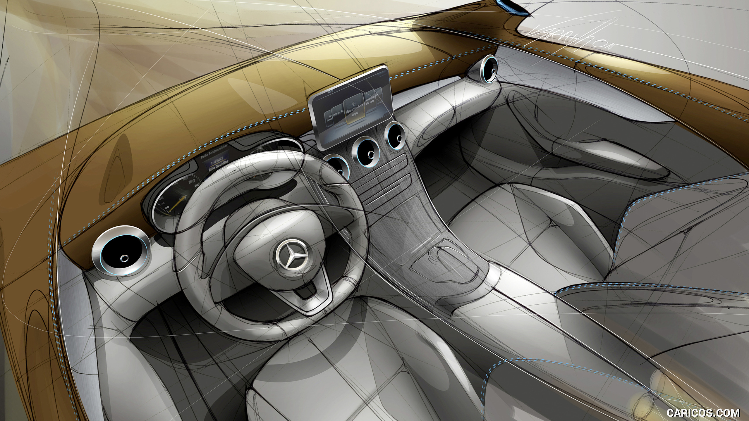 2017 Mercedes-Benz GLC Coupe - Design Sketch, #54 of 144
