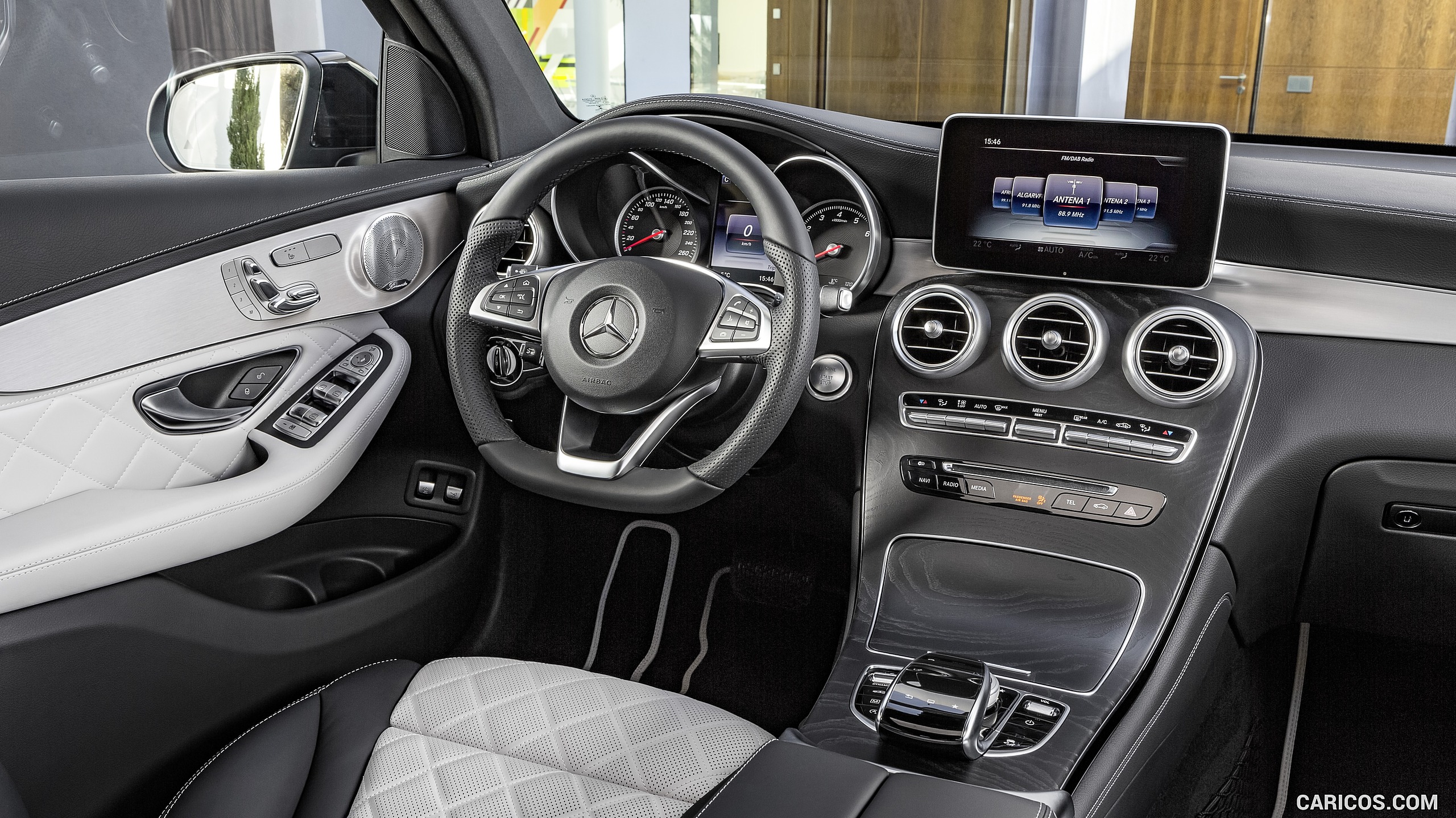 2017 Mercedes-Benz GLC Coupe - Designo Platinum White/Black Interior, Cockpit, #29 of 144
