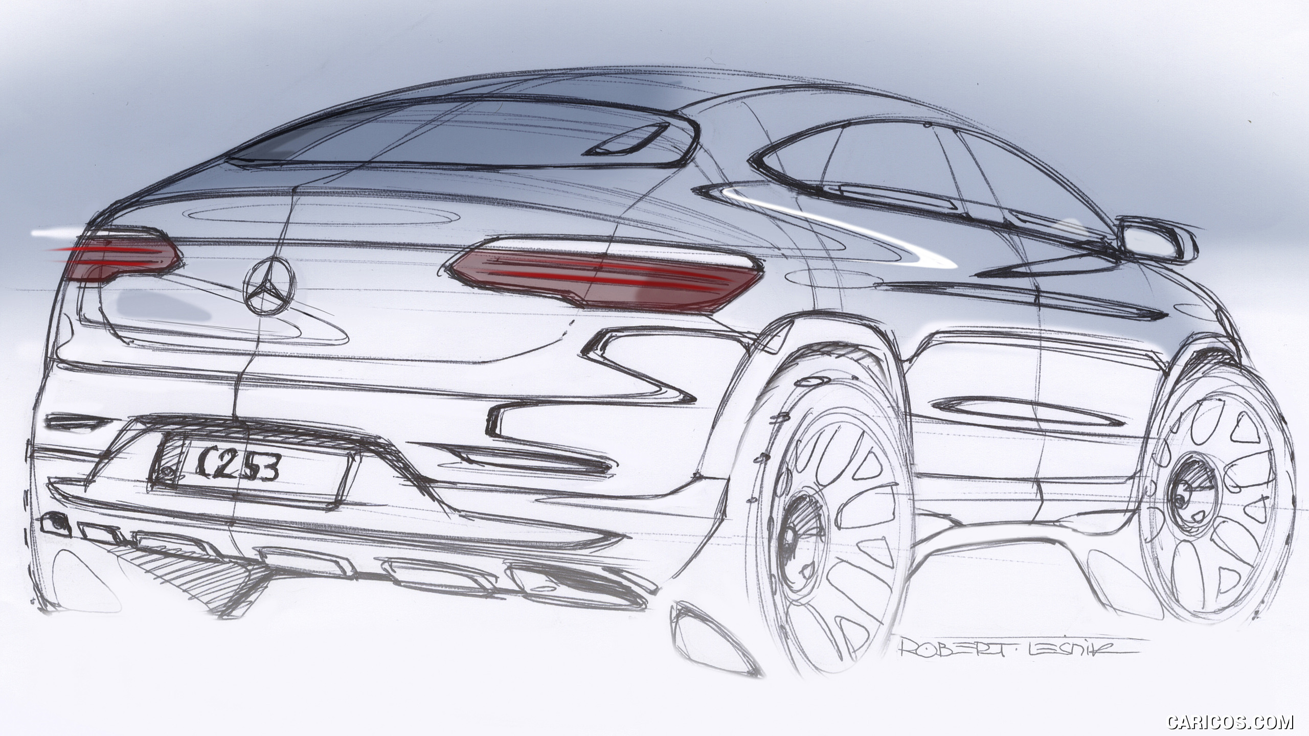 2017 Mercedes-Benz GLC Coupe AMG-Line - Design Sketch, #60 of 144