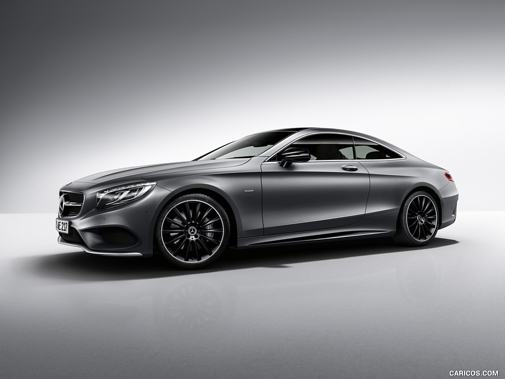 2017 Mercedes-Benz S-Class Coupé Night Edition (Color: Designo Selenite Grey Magno) - Front Three-Quarter