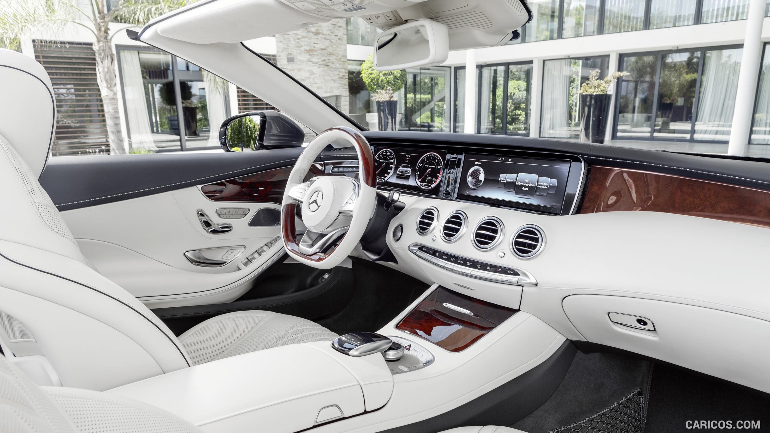 2017 Mercedes-Benz S-Class S500 Cabriolet (Leather Porcelain / Deep-Sea Blue) - Interior Dashboard, #20 of 56