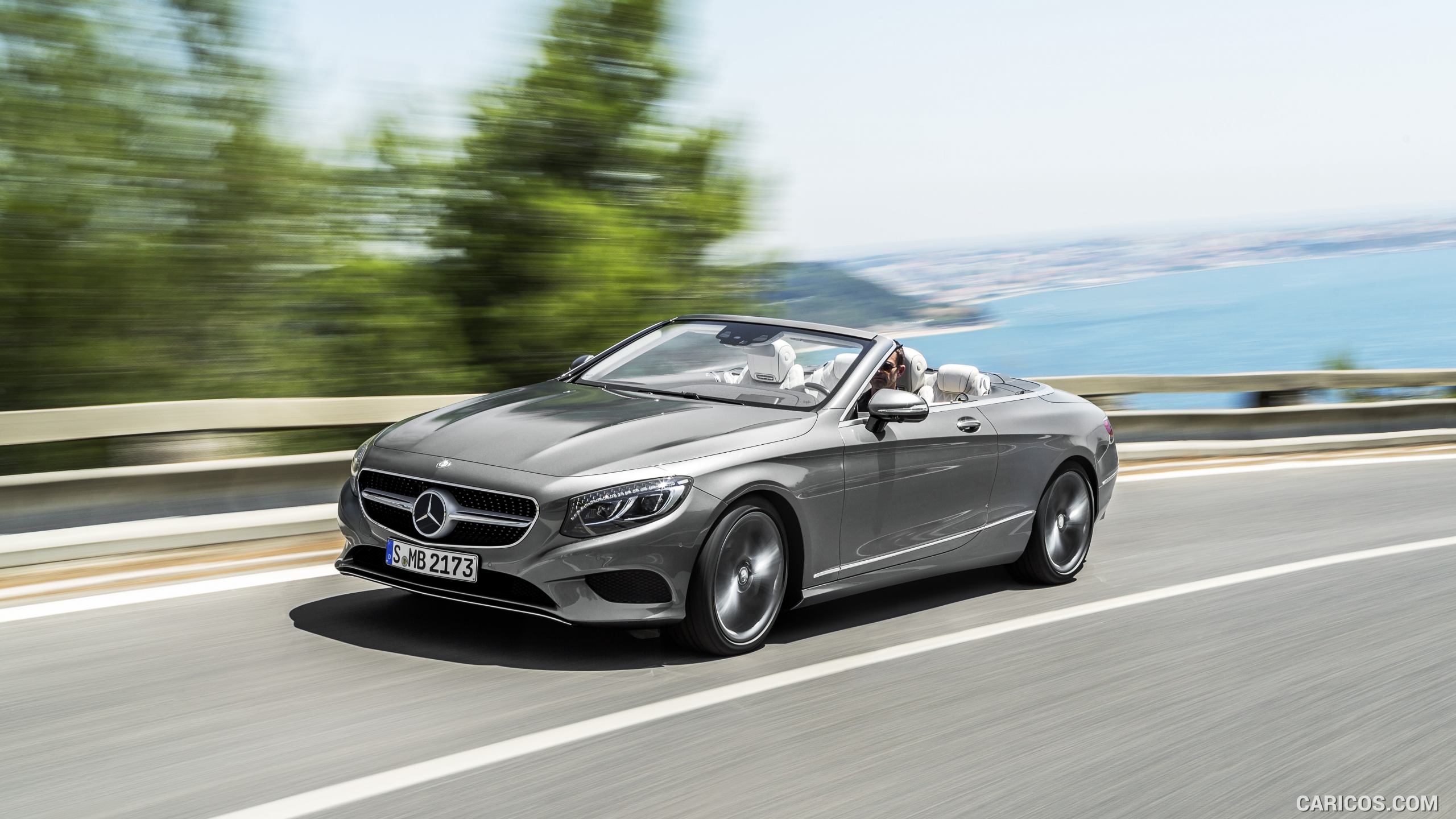 2017 Mercedes-Benz S-Class S500 Cabriolet (Selenit Grey) - Front, #8 of 56