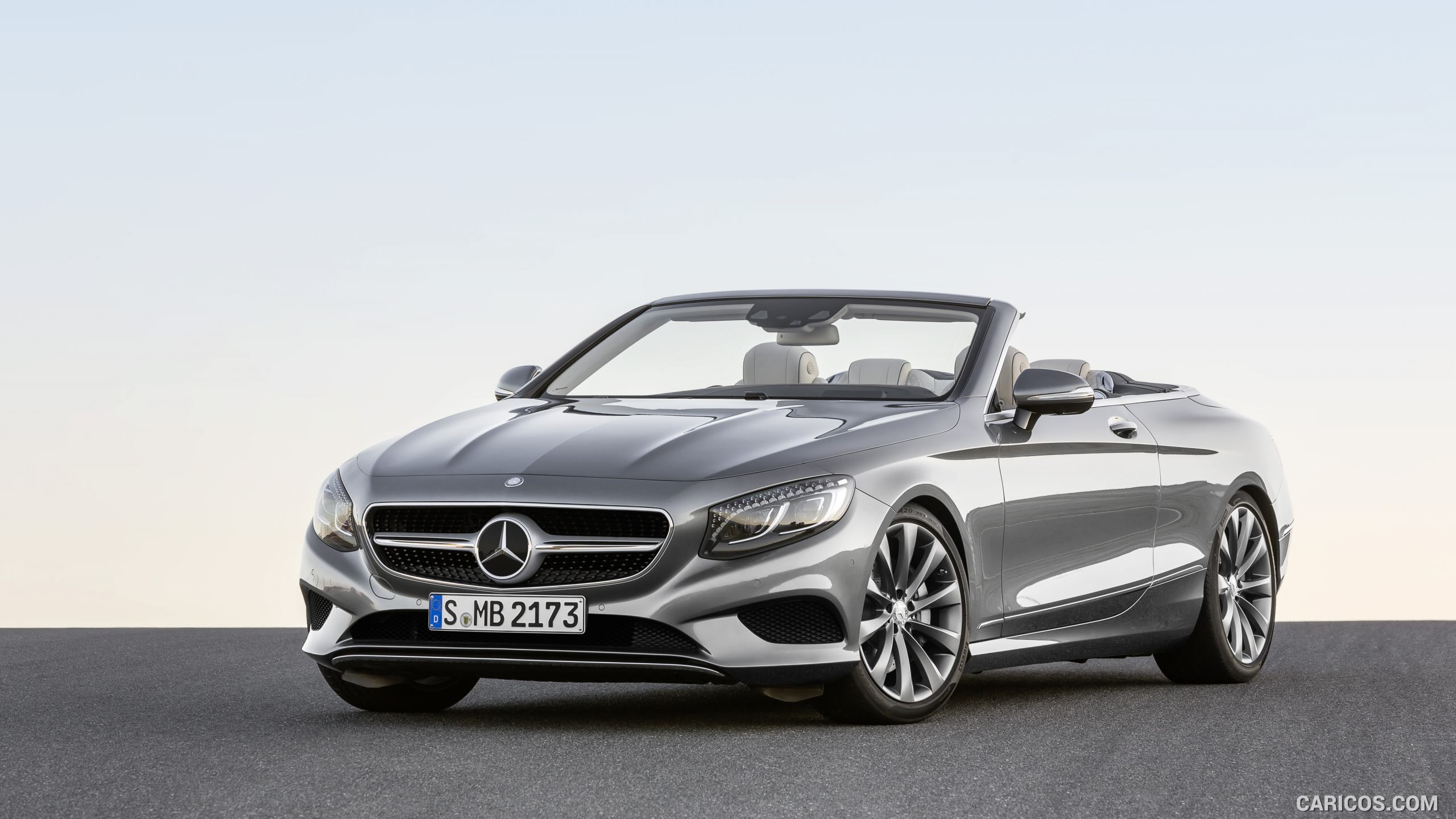 2017 Mercedes-Benz S-Class S500 Cabriolet (Selenit Grey) - Front, #11 of 56