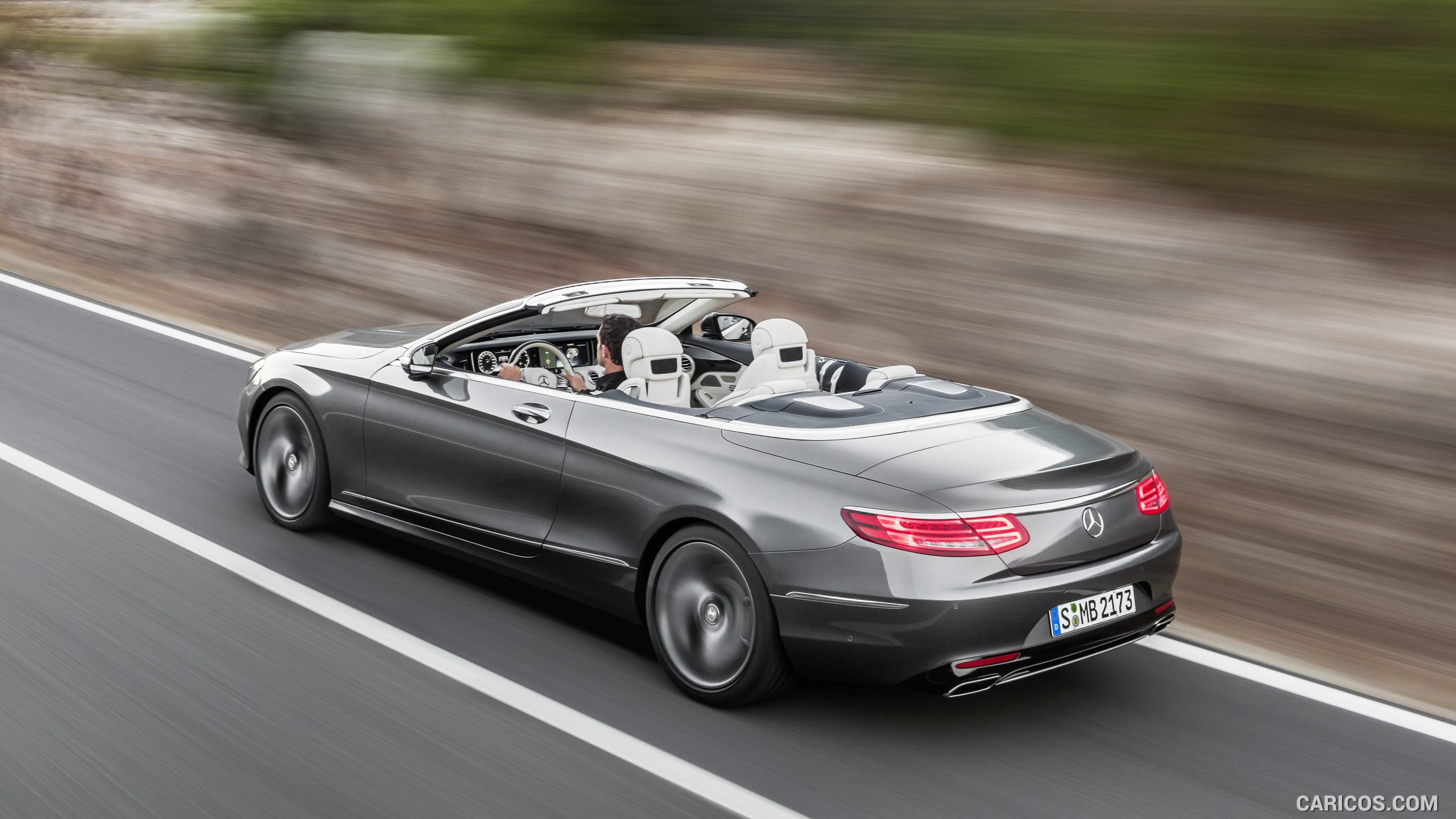 2017 Mercedes-Benz S-Class S500 Cabriolet (Selenit Grey) - Rear, #5 of 56