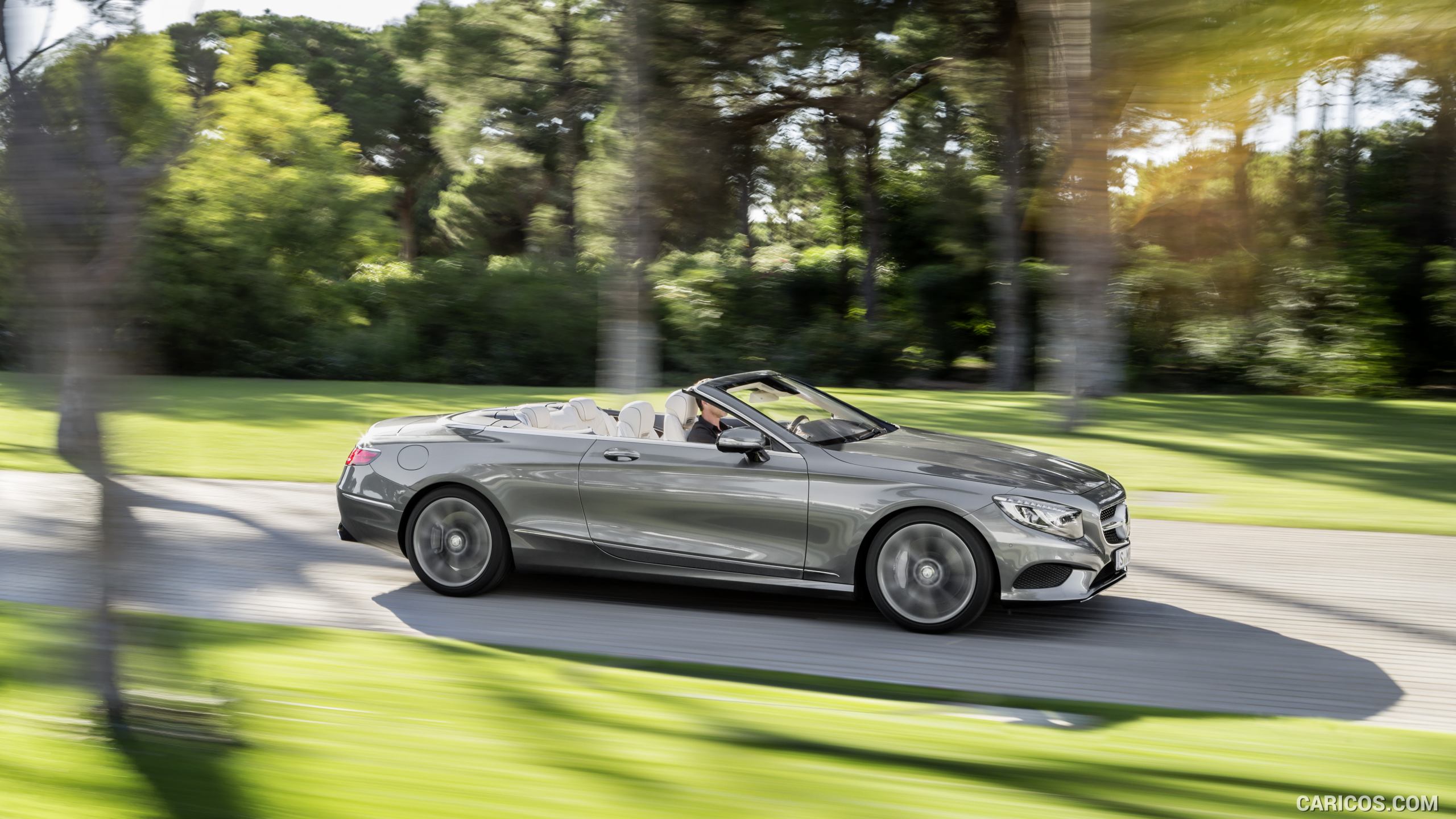 2017 Mercedes-Benz S-Class S500 Cabriolet (Selenit Grey) - Side, #1 of 56