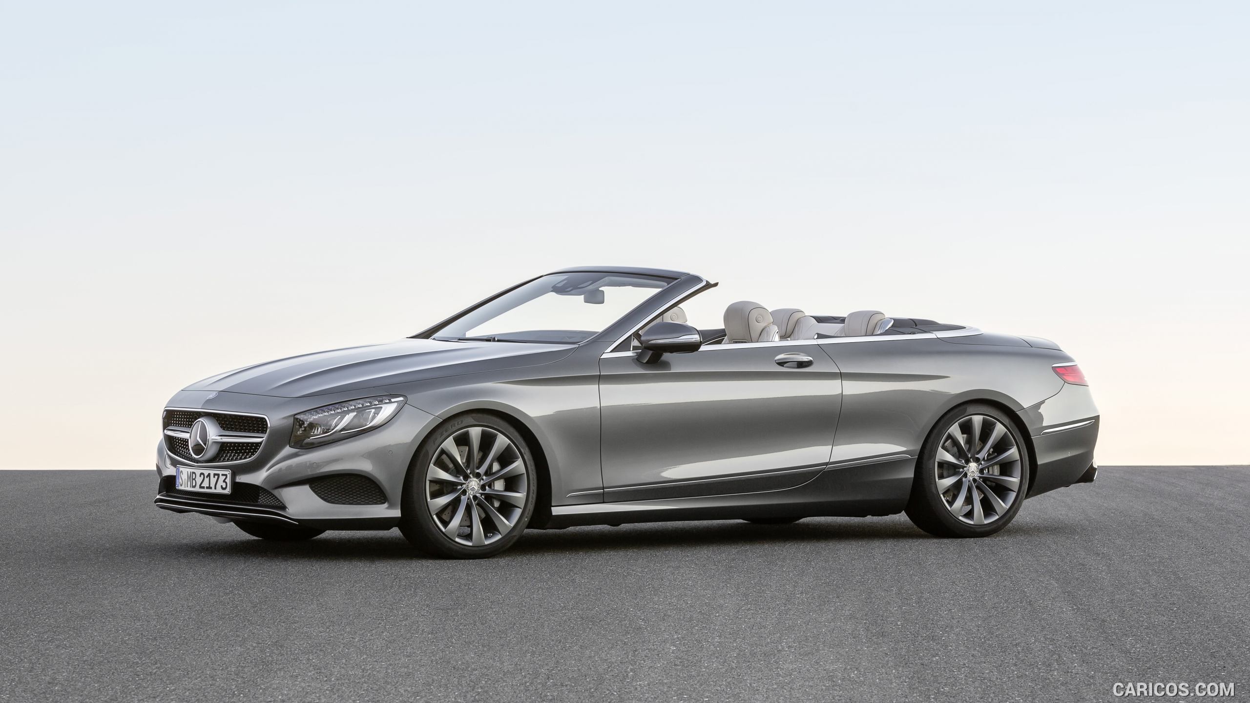 2017 Mercedes-Benz S-Class S500 Cabriolet (Selenit Grey) - Side, #10 of 56