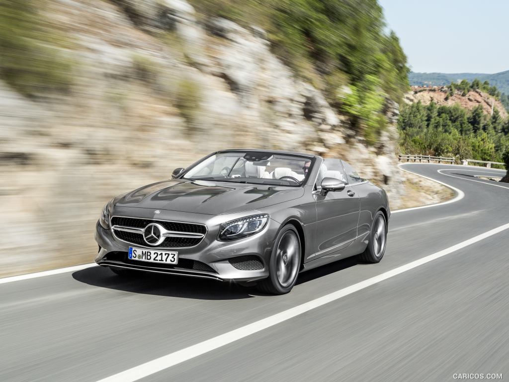 2017 Mercedes-Benz S-Class S500 Cabriolet (Selenit Grey) - Front