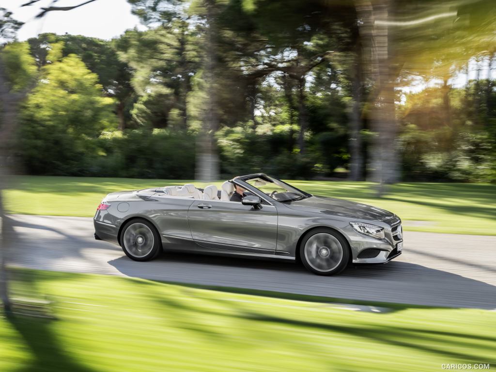 2017 Mercedes-Benz S-Class S500 Cabriolet (Selenit Grey) - Side