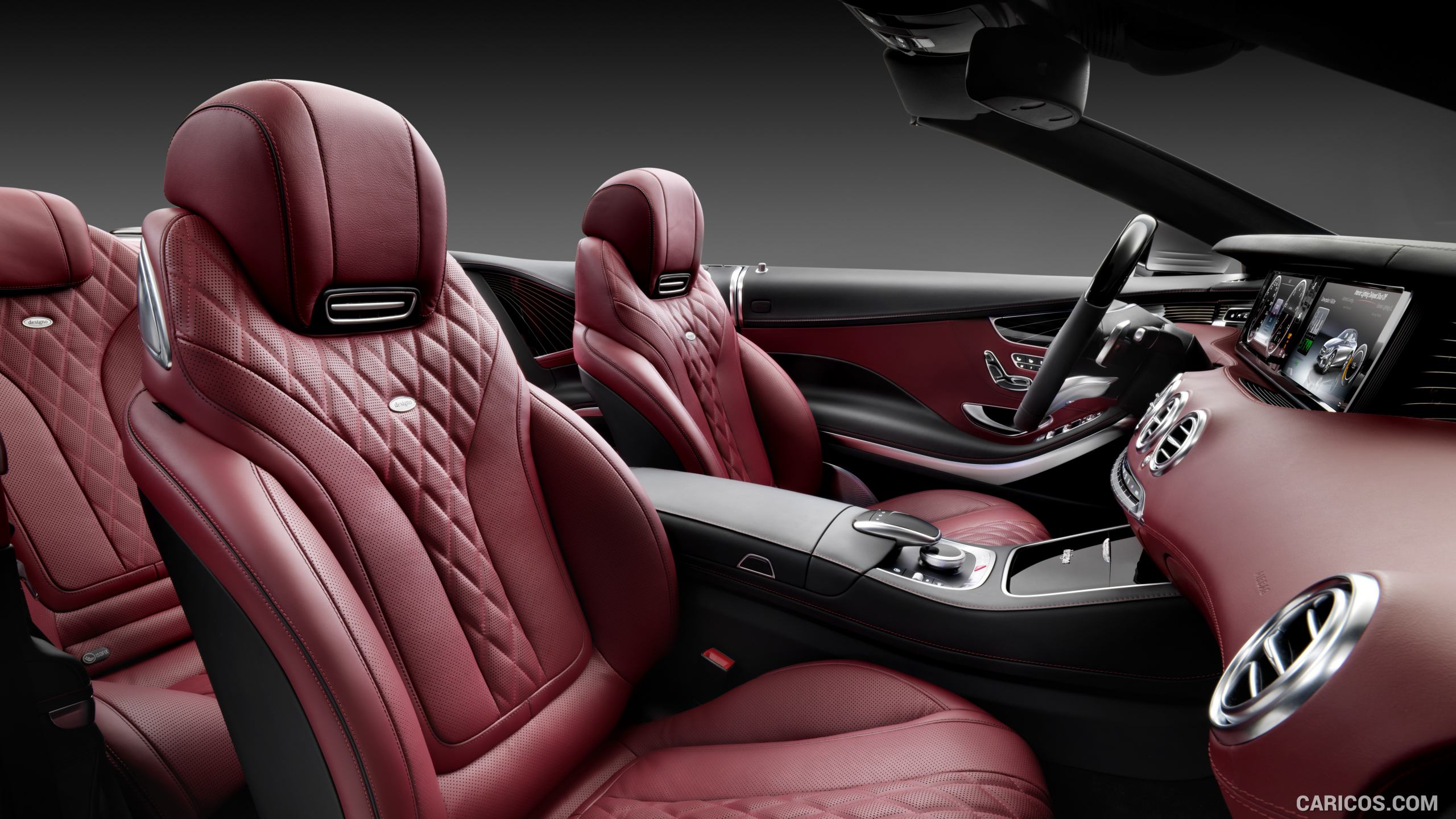 2017 Mercedes-Benz S-Class S500 Cabriolet AMG-line (Leather Bengal Red / Black) - Interior Front Seats, #41 of 56