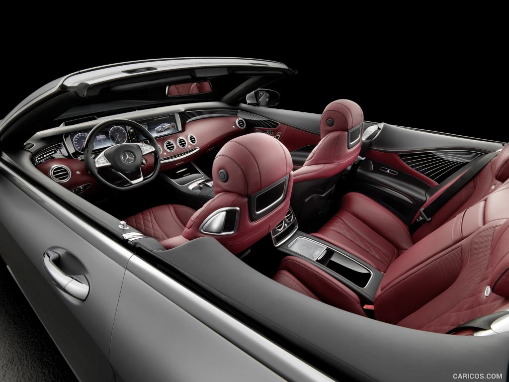 2017 Mercedes-Benz S-Class S500 Cabriolet AMG-line (Leather Bengal Red / Black) - Interior