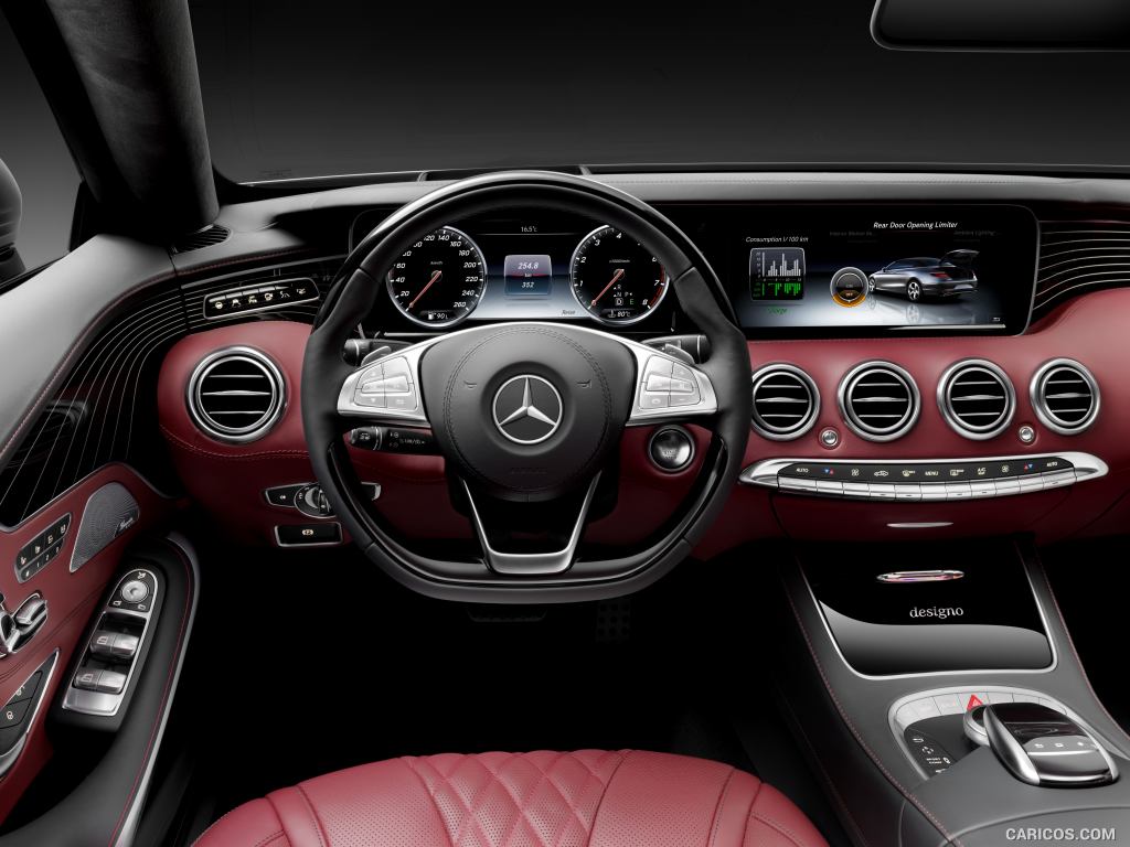 2017 Mercedes-Benz S-Class S500 Cabriolet AMG-line (Leather Bengal Red / Black) - Interior Dashboard