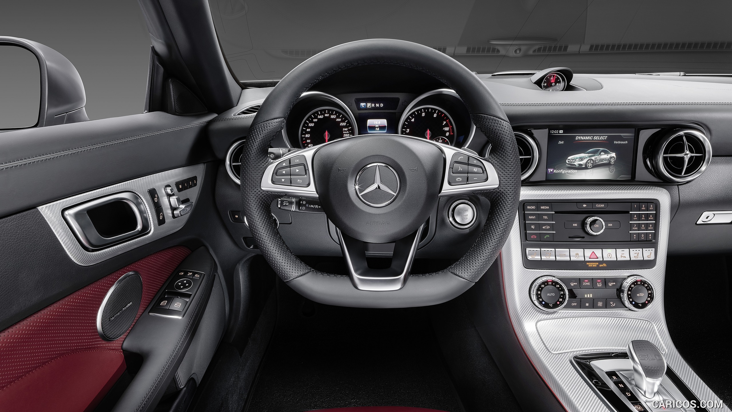 2017 Mercedes-Benz SLC 300 - Bengal Red/Black Interior, Cockpit, #37 of 81