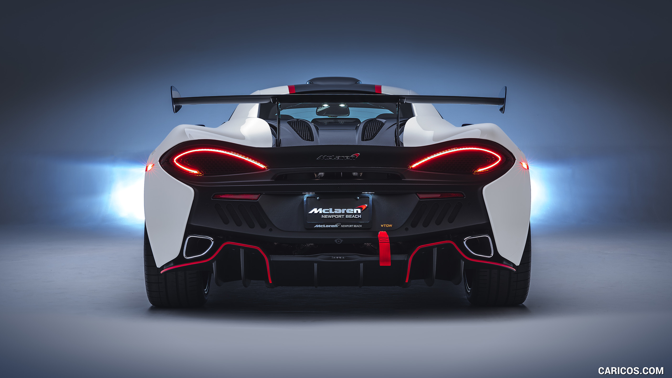 2018 McLaren 570S GT4 MSO X No. 8 White Red And Blue Accents - Rear, #4 of 22