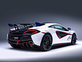 2018 McLaren 570S GT4 MSO X No. 8 White Red And Blue Accents - Rear Three-Quarter