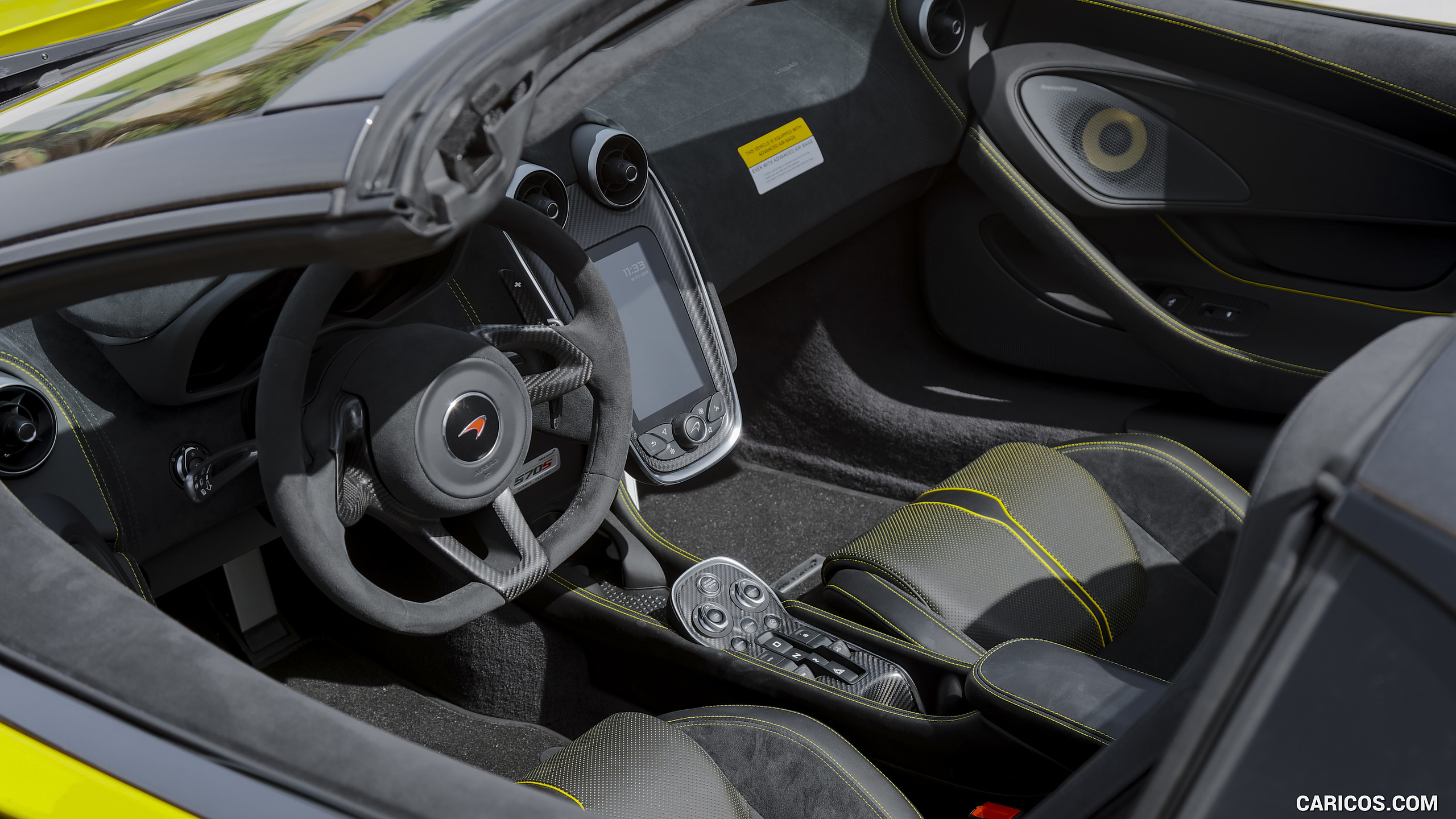 2018 McLaren 570S Spider (Color: Sicilian Yellow) - Interior, Detail, #112 of 160