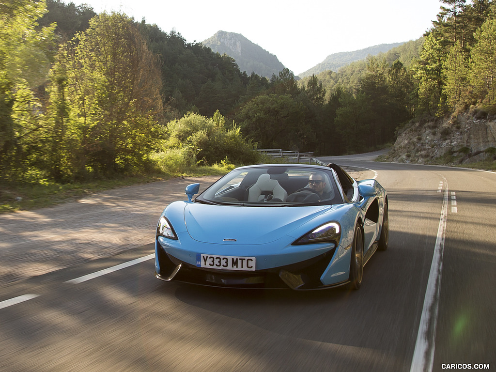 2018 McLaren 570S Spider (Color: Curacao Blue) - Front