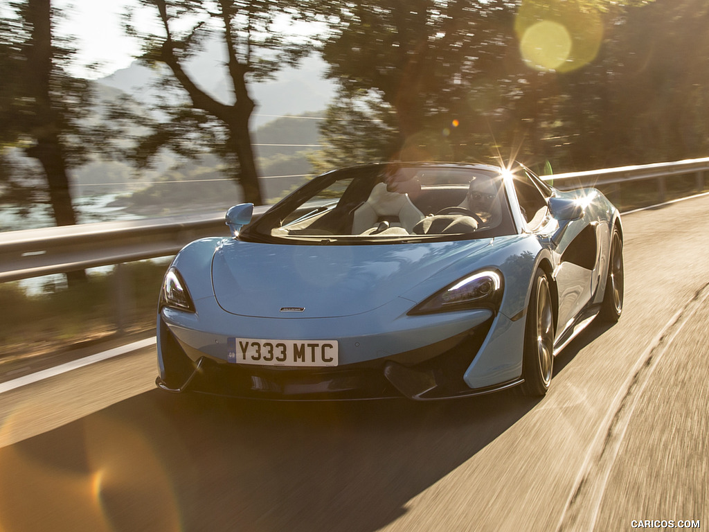 2018 McLaren 570S Spider (Color: Curacao Blue) - Front