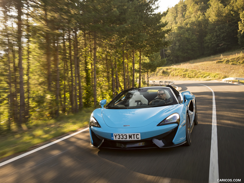 2018 McLaren 570S Spider (Color: Curacao Blue) - Front