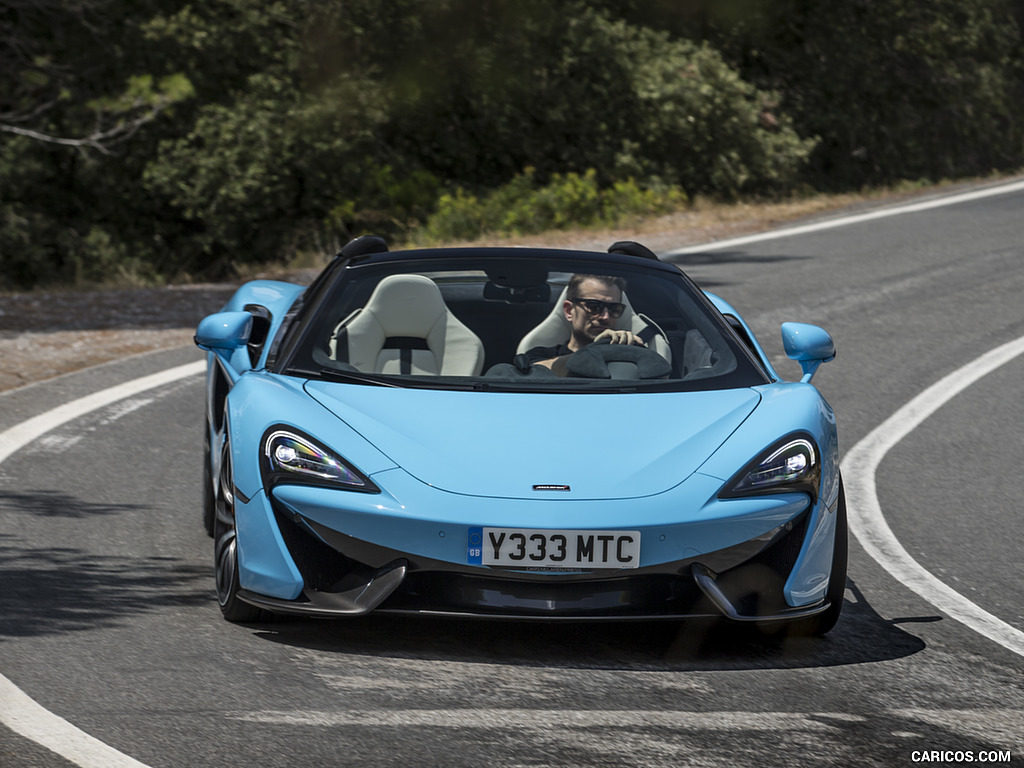 2018 McLaren 570S Spider (Color: Curacao Blue) - Front