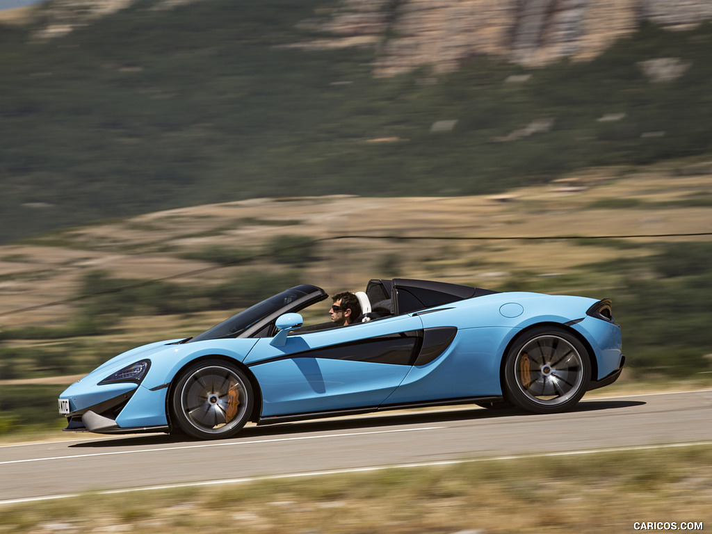 2018 McLaren 570S Spider (Color: Curacao Blue) - Side