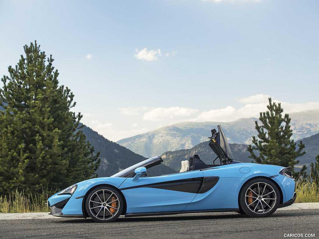 2018 McLaren 570S Spider (Color: Curacao Blue) - Side