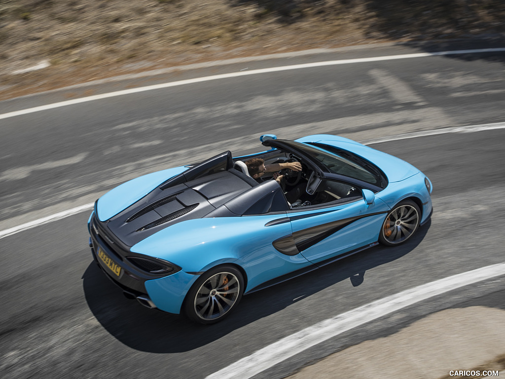 2018 McLaren 570S Spider (Color: Curacao Blue) - Top