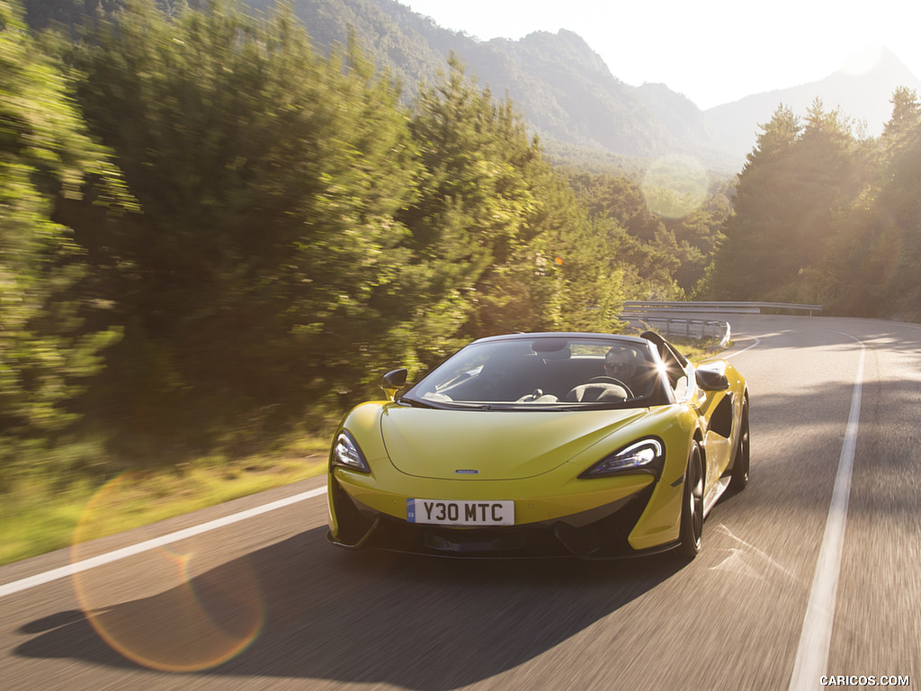 2018 McLaren 570S Spider (Color: Sicilian Yellow) - Front