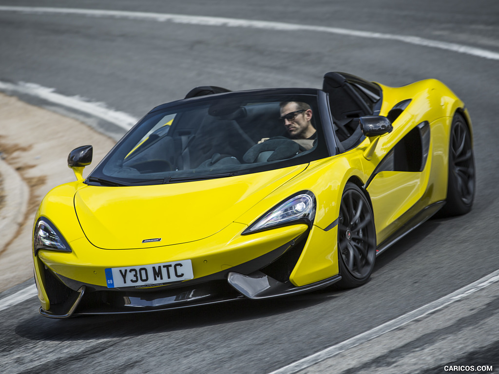 2018 McLaren 570S Spider (Color: Sicilian Yellow) - Front