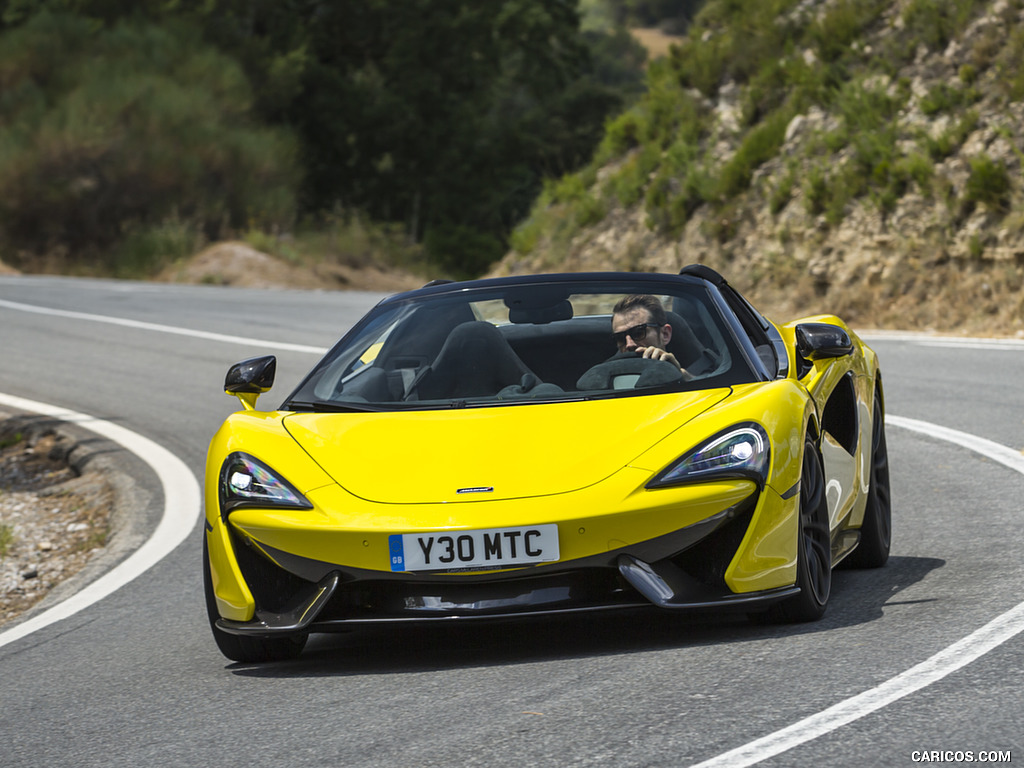 2018 McLaren 570S Spider (Color: Sicilian Yellow) - Front