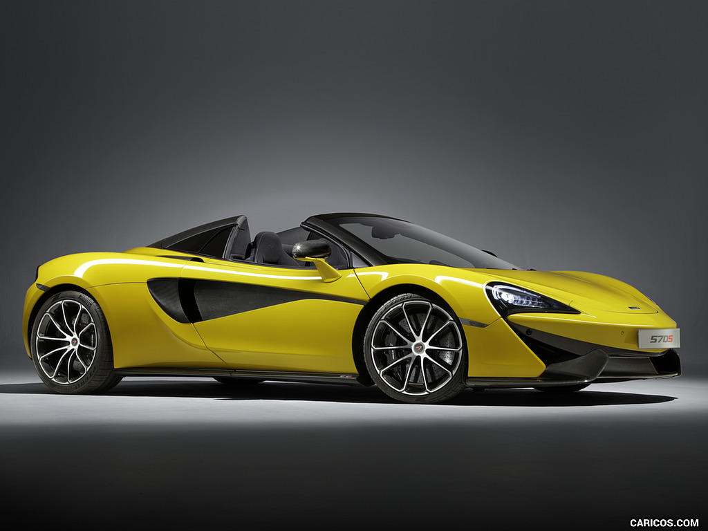 2018 McLaren 570S Spider (Color: Sicilian Yellow) - Front Three-Quarter