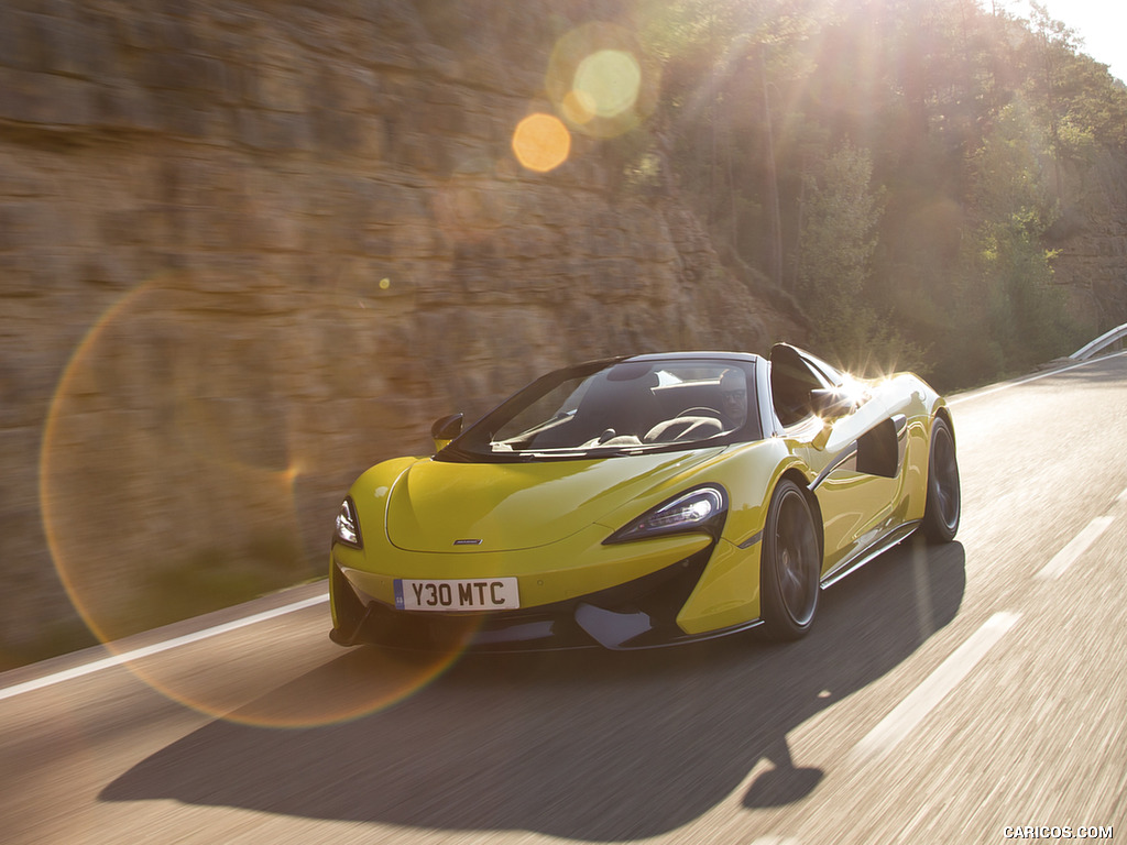 2018 McLaren 570S Spider (Color: Sicilian Yellow) - Front Three-Quarter