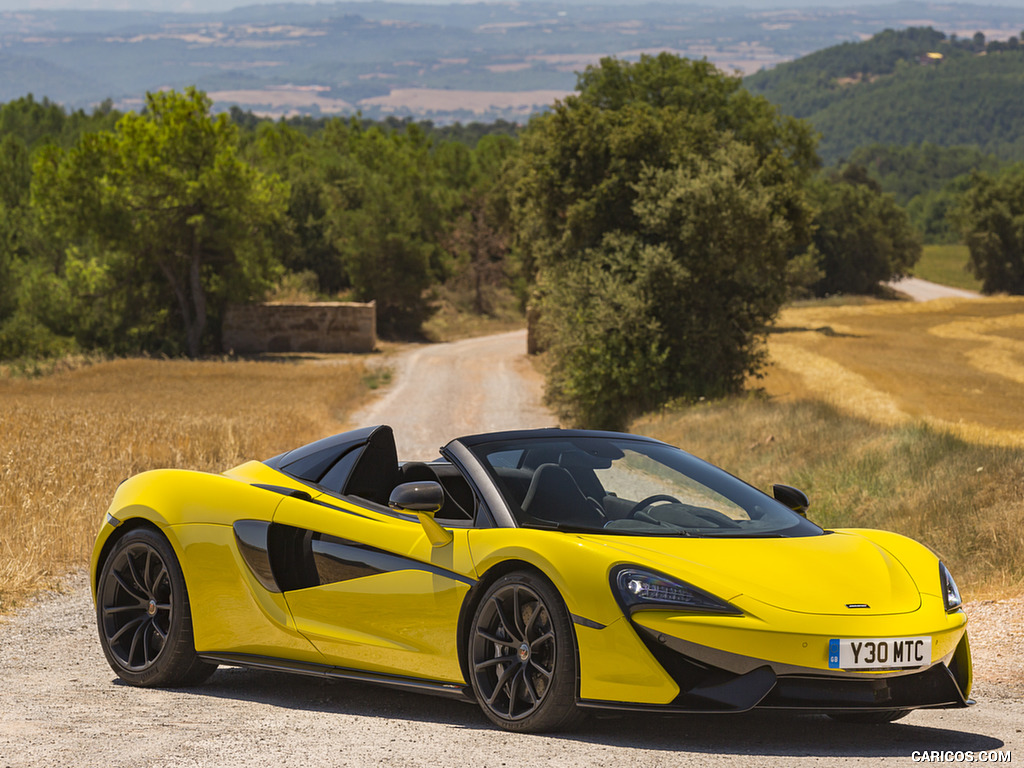 2018 McLaren 570S Spider (Color: Sicilian Yellow) - Front Three-Quarter