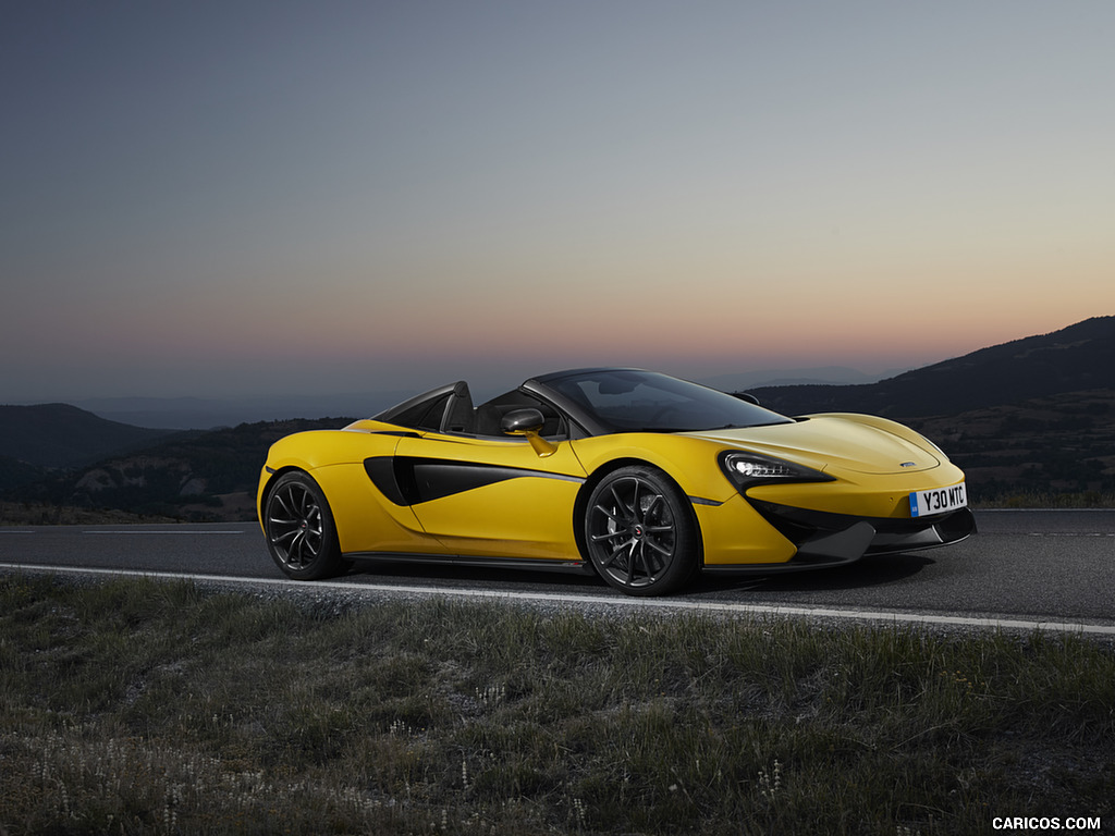 2018 McLaren 570S Spider (Color: Sicilian Yellow) - Front Three-Quarter