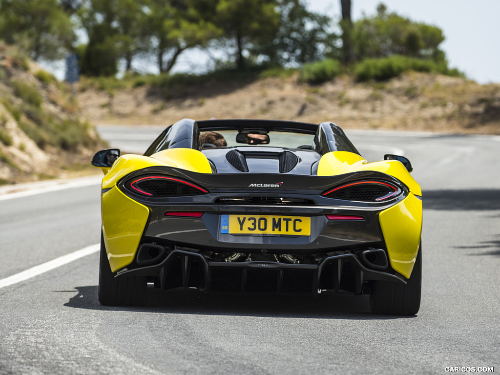 2018 McLaren 570S Spider (Color: Sicilian Yellow) - Rear