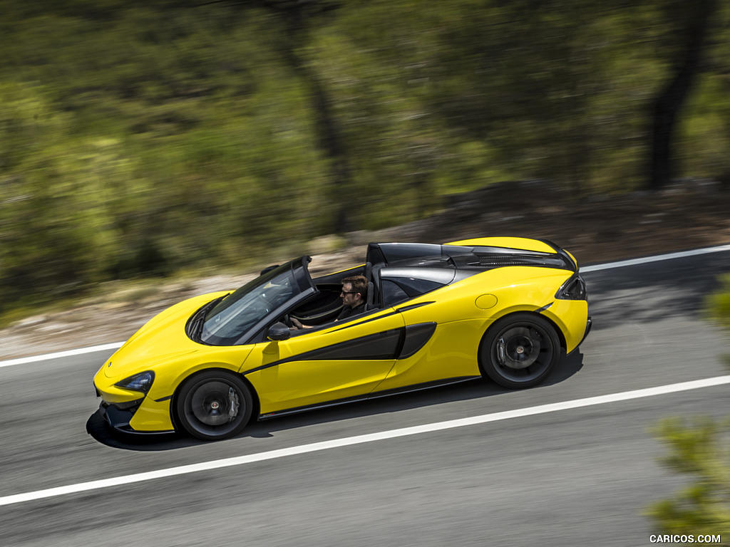 2018 McLaren 570S Spider (Color: Sicilian Yellow) - Side