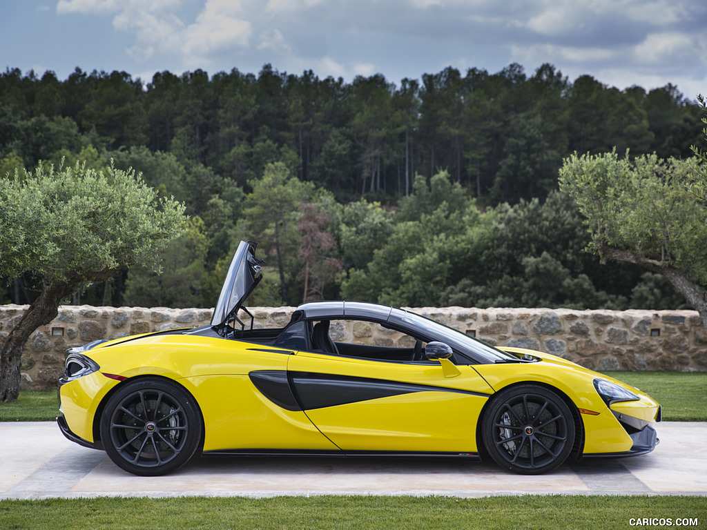 2018 McLaren 570S Spider (Color: Sicilian Yellow) - Side