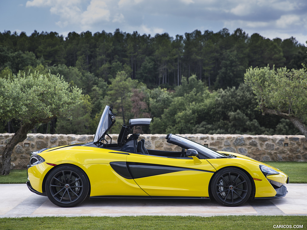 2018 McLaren 570S Spider (Color: Sicilian Yellow) - Side