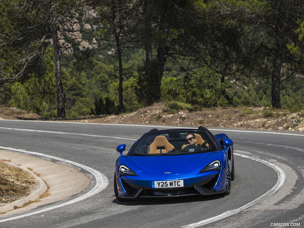 2018 McLaren 570S Spider (Color: Vega Blue) - Front