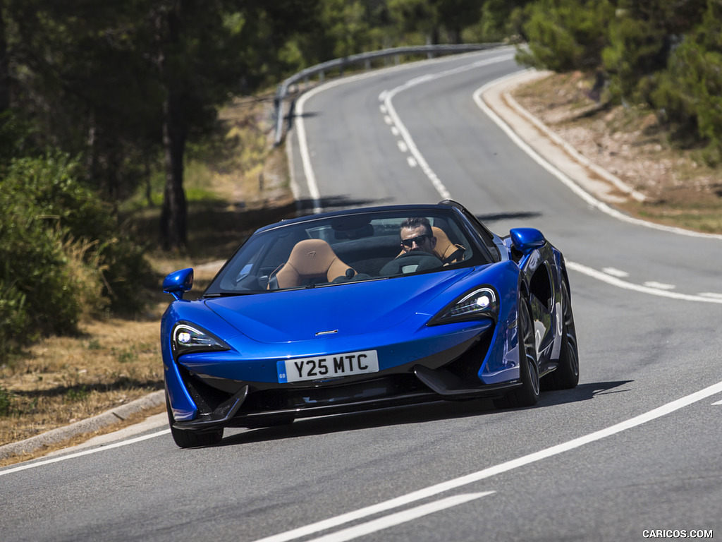 2018 McLaren 570S Spider (Color: Vega Blue) - Front