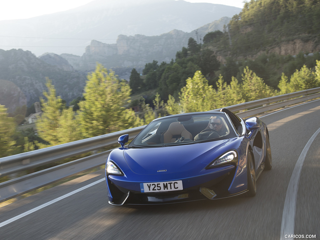 2018 McLaren 570S Spider (Color: Vega Blue) - Front