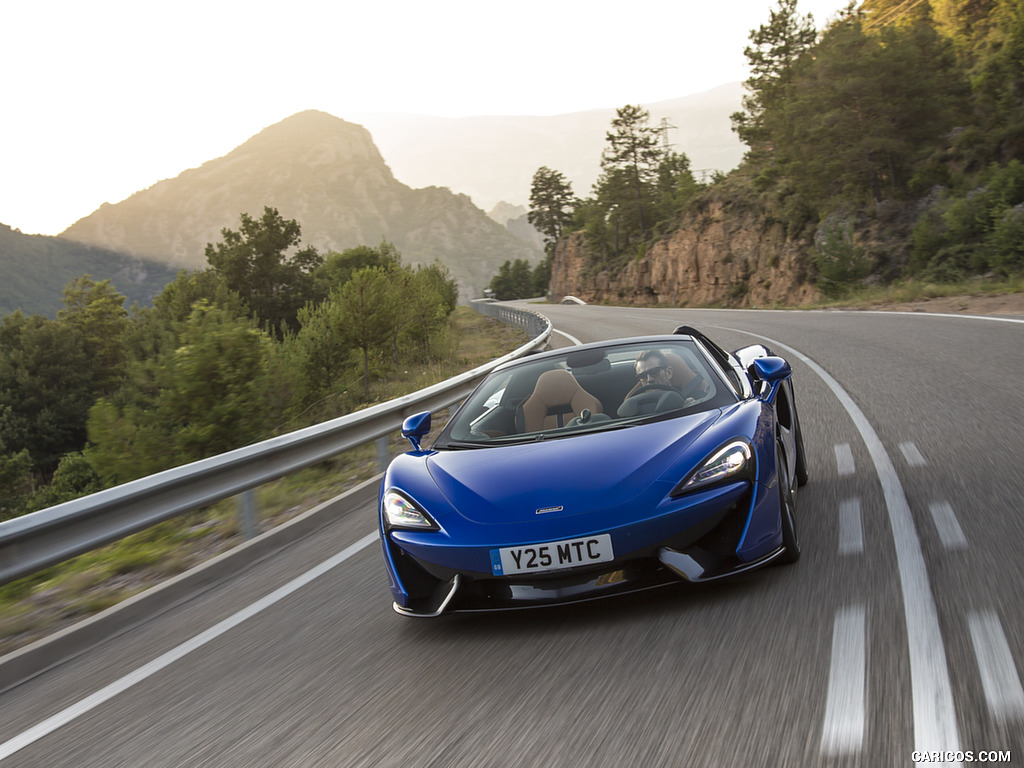 2018 McLaren 570S Spider (Color: Vega Blue) - Front