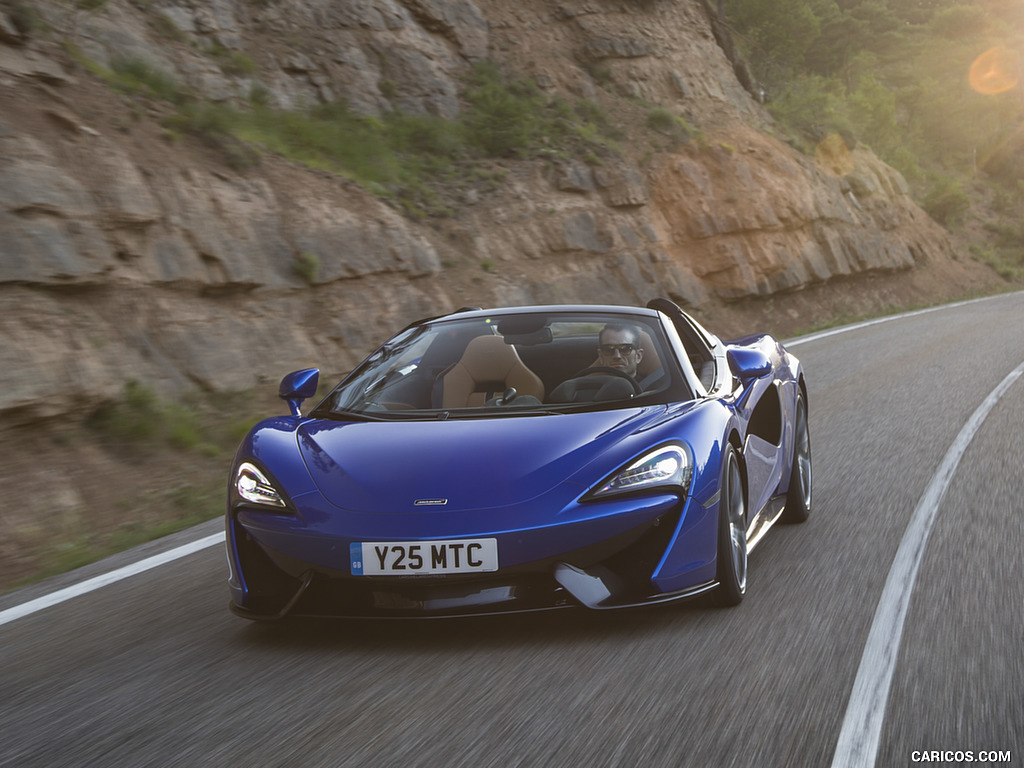 2018 McLaren 570S Spider (Color: Vega Blue) - Front