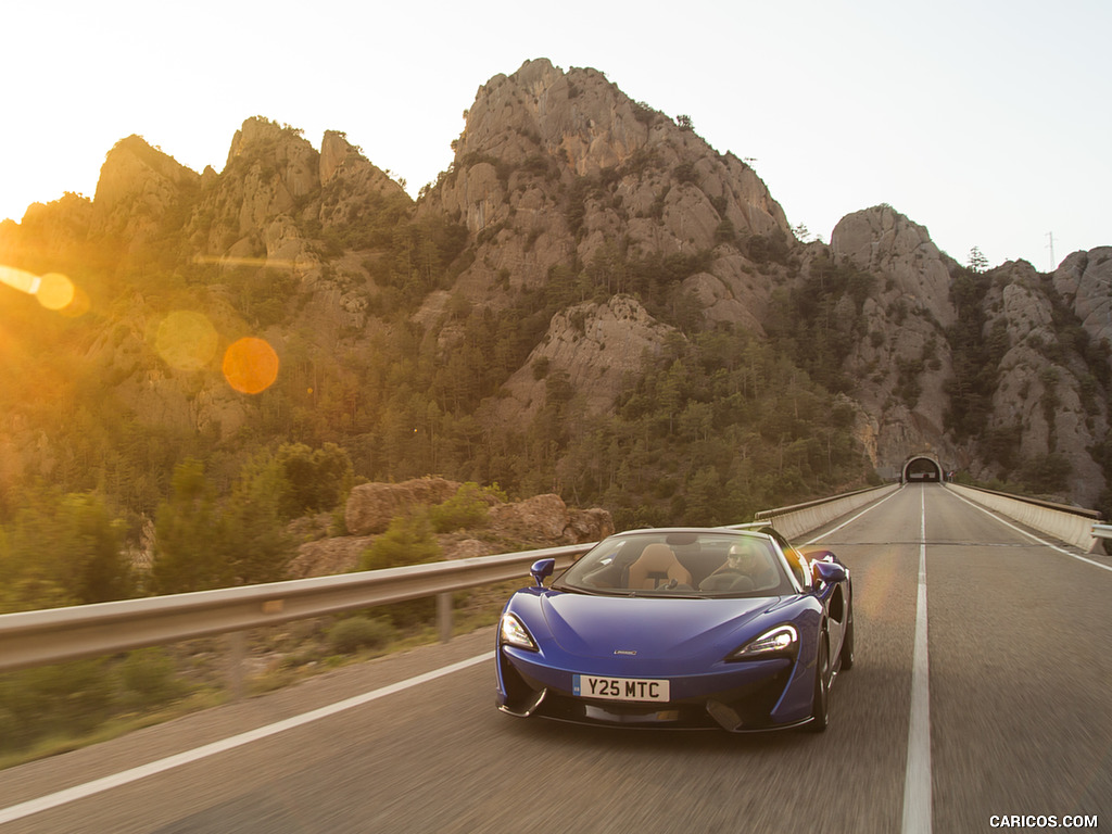 2018 McLaren 570S Spider (Color: Vega Blue) - Front