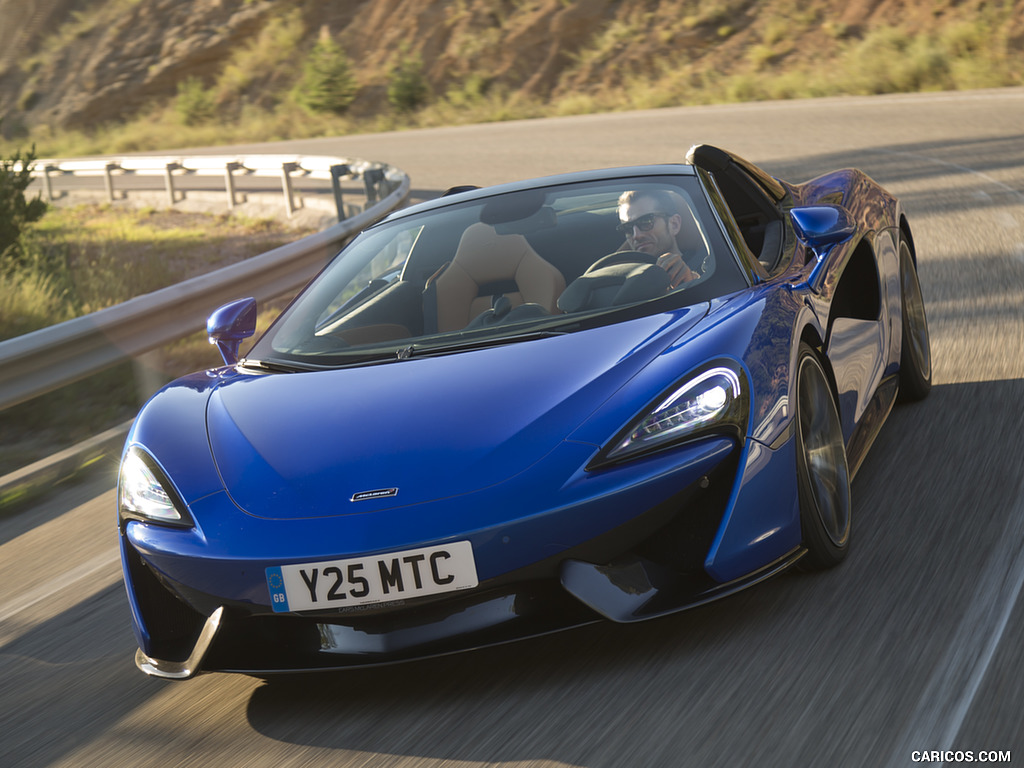 2018 McLaren 570S Spider (Color: Vega Blue) - Front