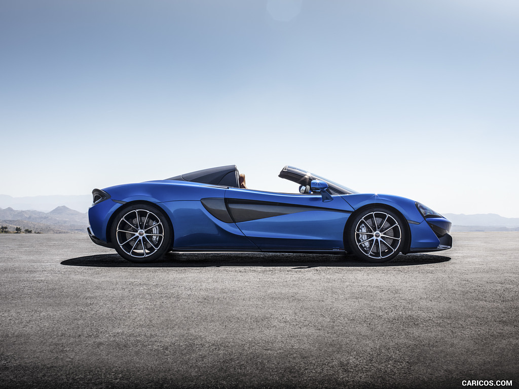 2018 McLaren 570S Spider (Color: Vega Blue) - Side