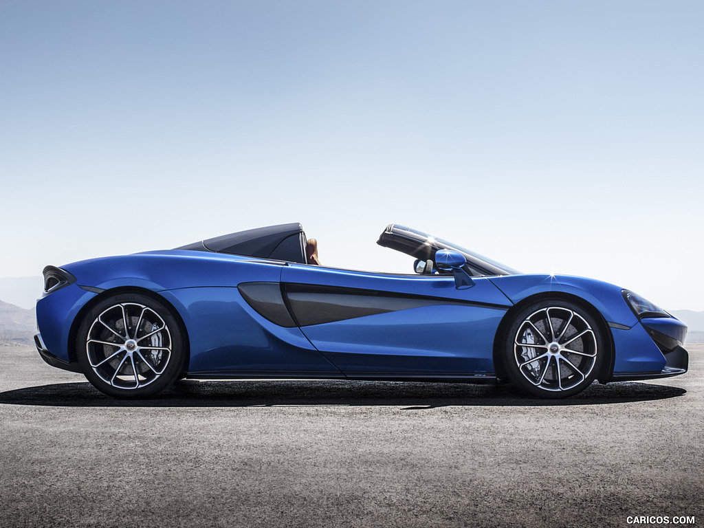 2018 McLaren 570S Spider (Color: Vega Blue) - Side