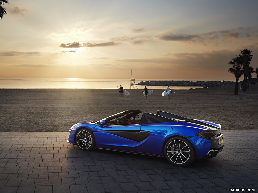 2018 McLaren 570S Spider (Color: Vega Blue) - Side