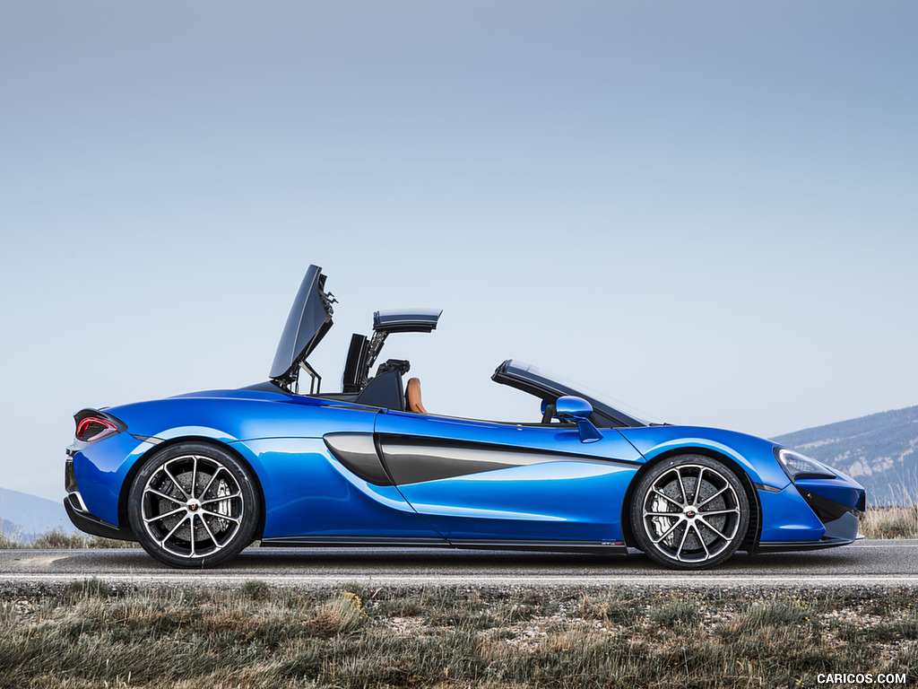 2018 McLaren 570S Spider (Color: Vega Blue) - Side